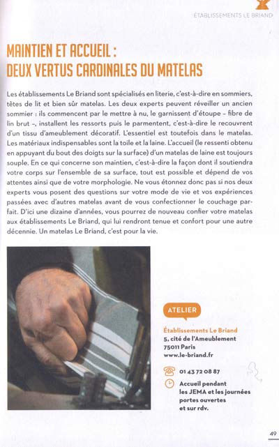 matelas de laine & sommier tapissier | Les ateliers Le Briand