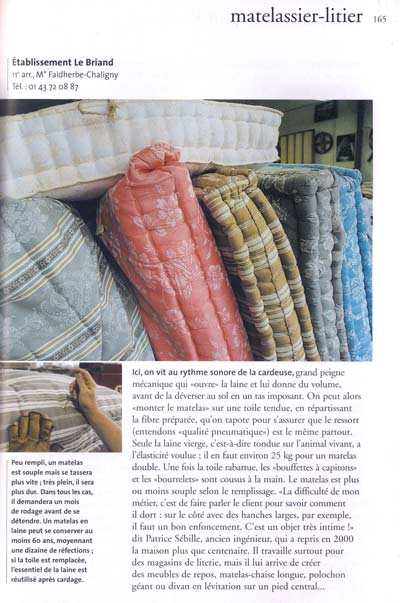 wool mattress & box spring | Les ateliers Le Briand