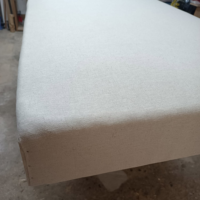 Antique box spring in Bisonne ticking