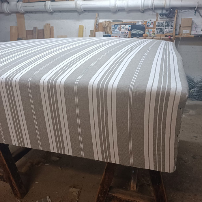 Antique striped box spring