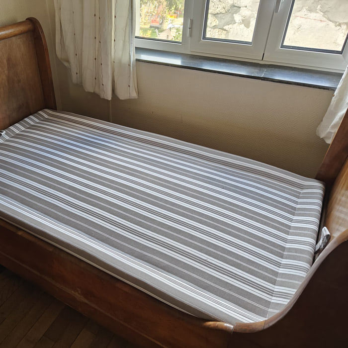Custom striped box spring