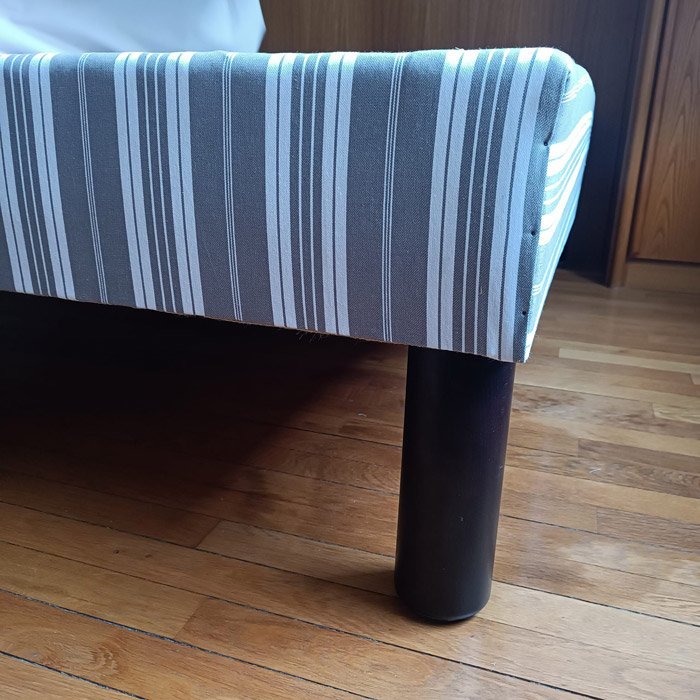 Custom antique striped box spring