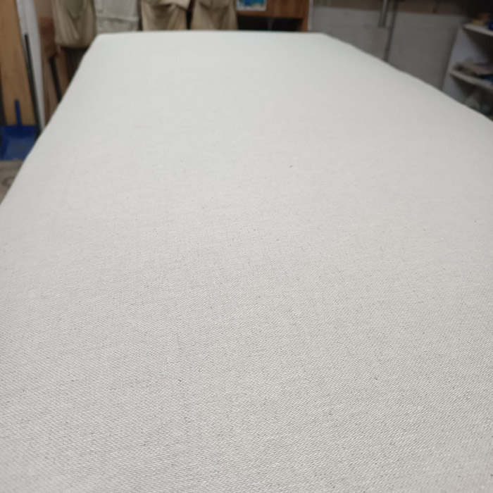 Custom box spring in Bisonne ticking