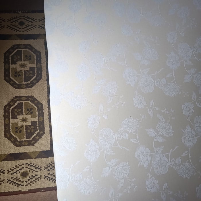 Custom cream damask box spring