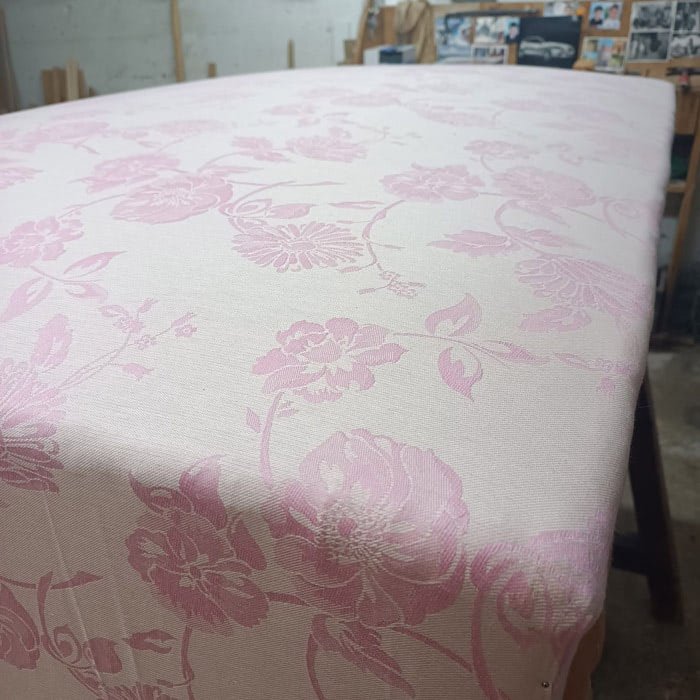Custom pink damask box spring